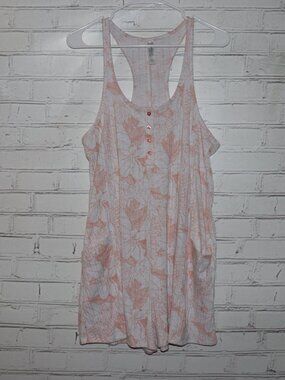 🌸 Tranquil & True Pajama Romper · Women’s Large · Floral Pink